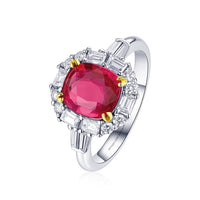 GIA Certified Pigeon Blood Red Ruby & Diamond Ring