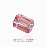 Natural Pink Morganite Stone in Rectangular Shape | Modern Gem Jewelry