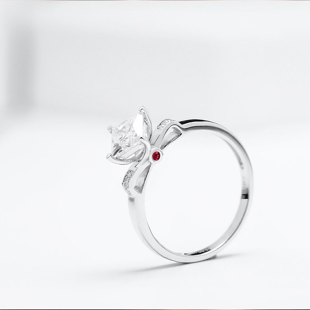 Ruby and 1.5 ct. Natural Diamond Engagement Ring  