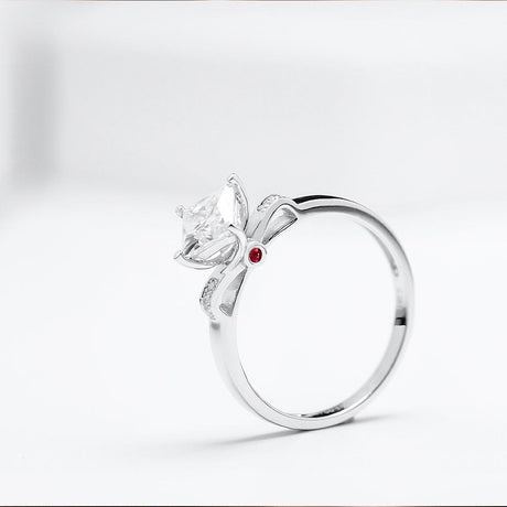 Ruby and 1.5 ct. Natural Diamond Engagement Ring  