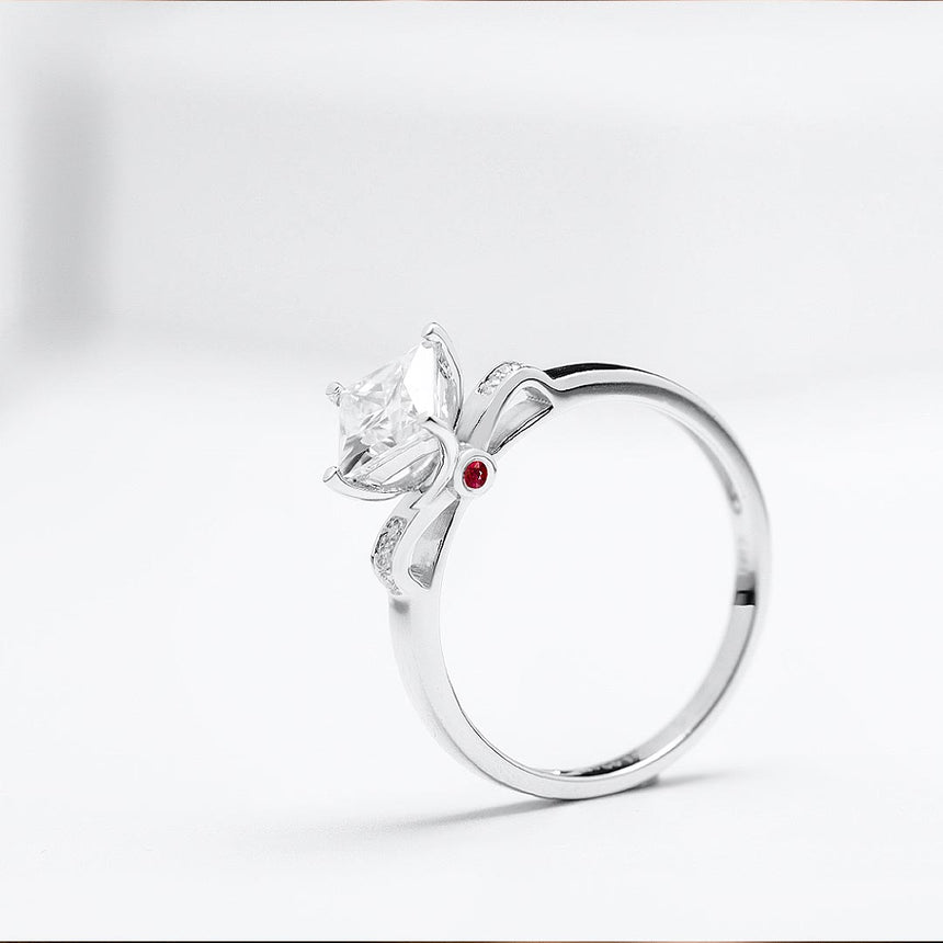 Ruby and 1.5 ct. Natural Diamond Engagement Ring  