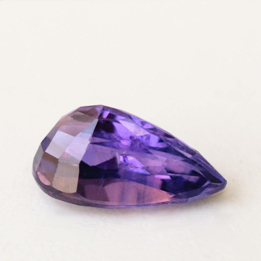 Natural Sapphire Gemstone | Pear Cut Purplish Pink | 1.01 Carats Heated | Custom Jewelry | Modern Gem Jewelry