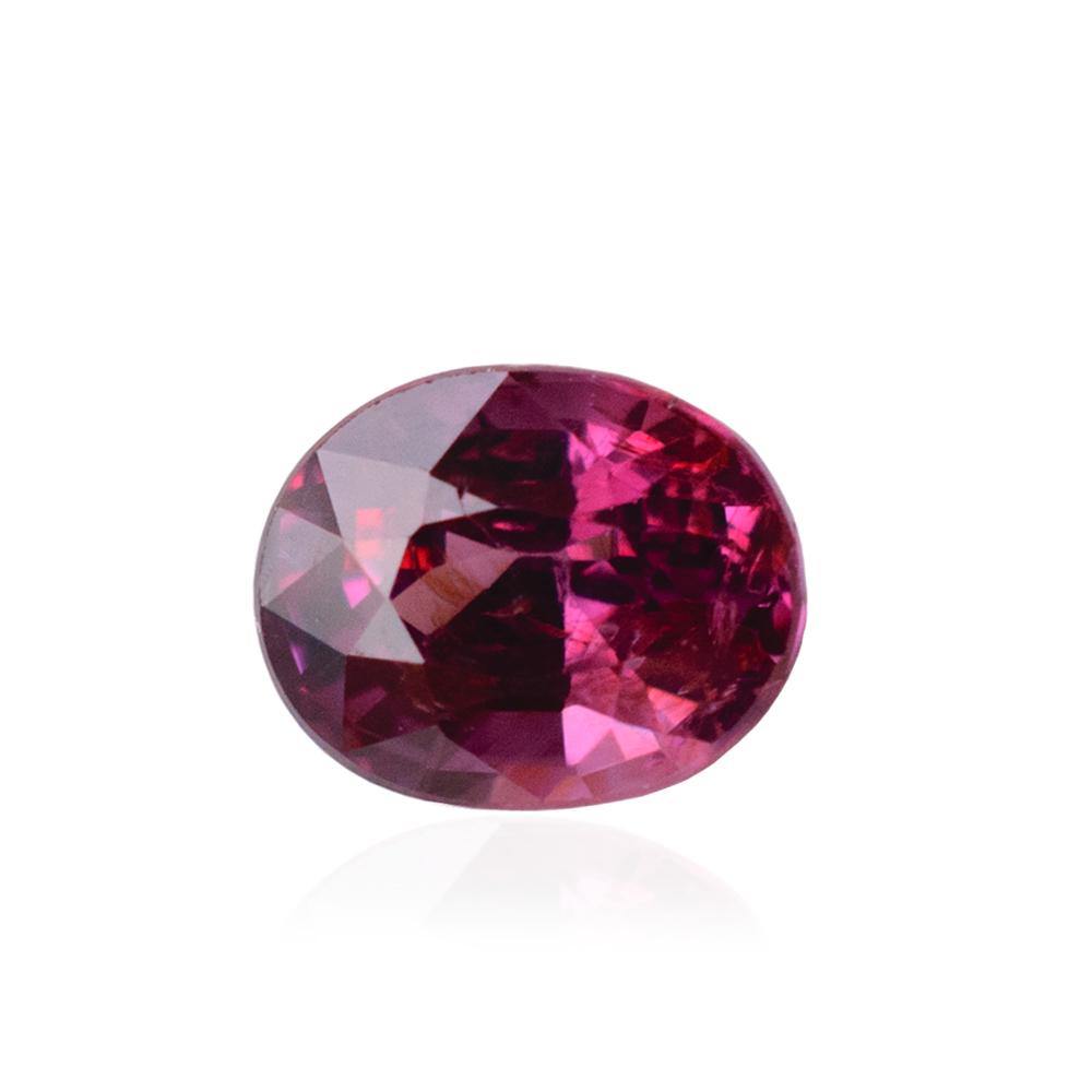 0.67 carat  Unheated Oval Purplish Red Ruby Gemstone