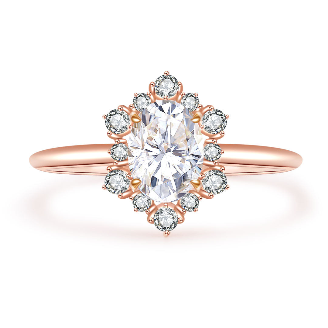 1 Carat Diamond Ring Solitaire 18K Rose Gold | Custom Rings | Modern Gem Jewelry