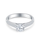 Anaïs – Natural Oval Diamond Pavé Engagement Ring
