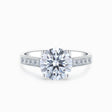 3.5 carat diamond ring in 18K White Gold | Modern Gem Jewelry