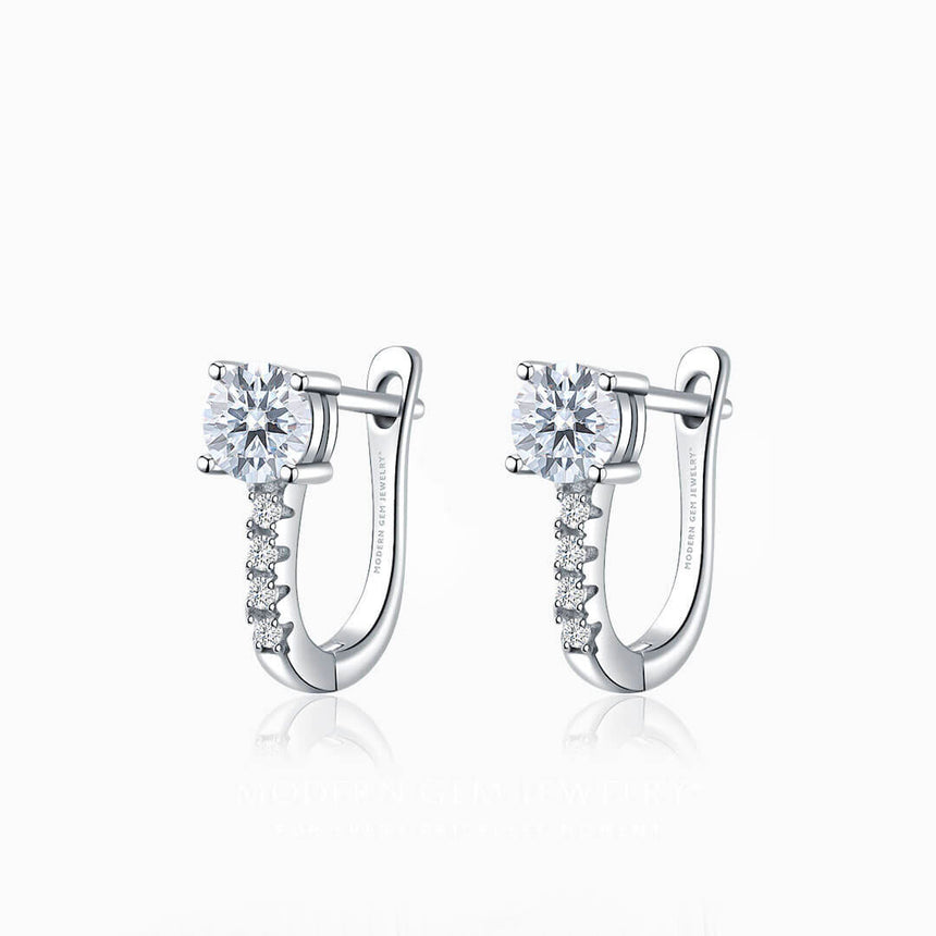 Timeless Diamond Hoop Earrings - Affordable Luxury Jewelry for Women | Modern Gem Jewelry