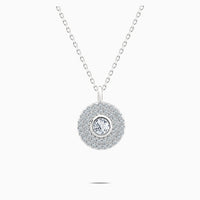 Diamond Necklace Halo in White Gold
