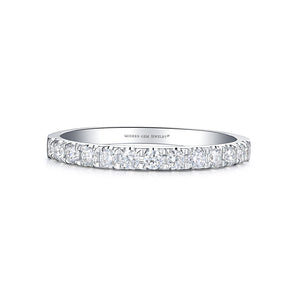 Infinity Diamond Wedding Band White Gold | Modern Gem Jewelry | Saratti 