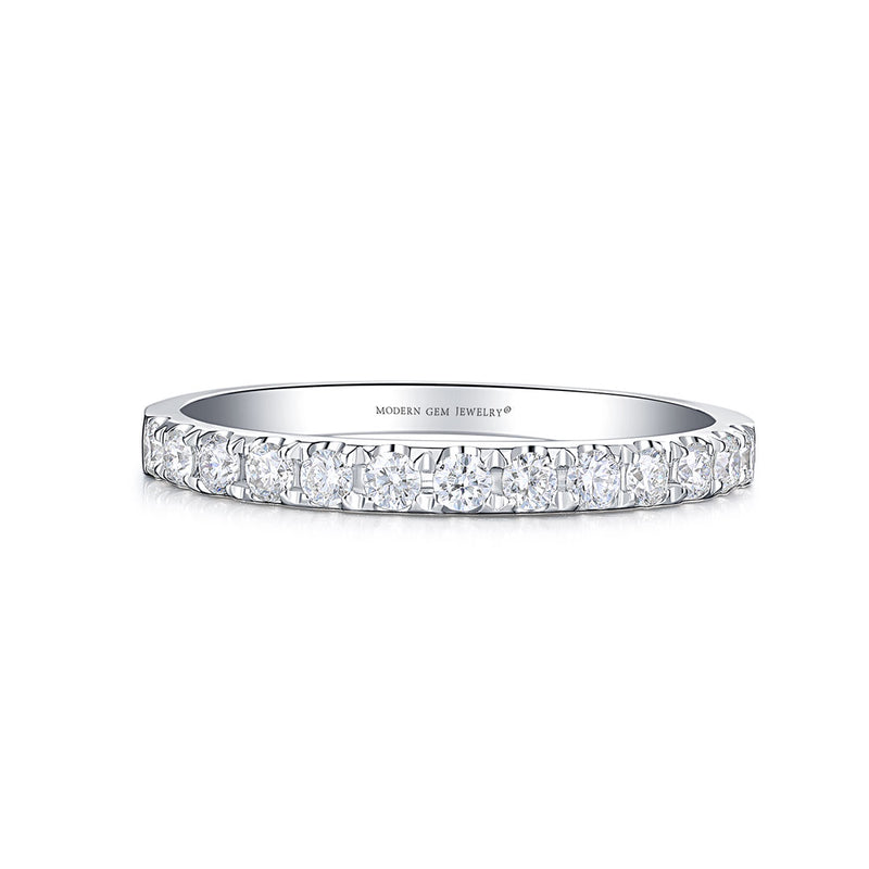 White Gold Dainty Diamond Infinity Band | Saratti