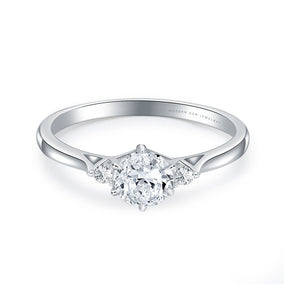 1.2 Carat Diamond Ring In 18K White Gold| Custom Rings | Modern Gem Jewelry