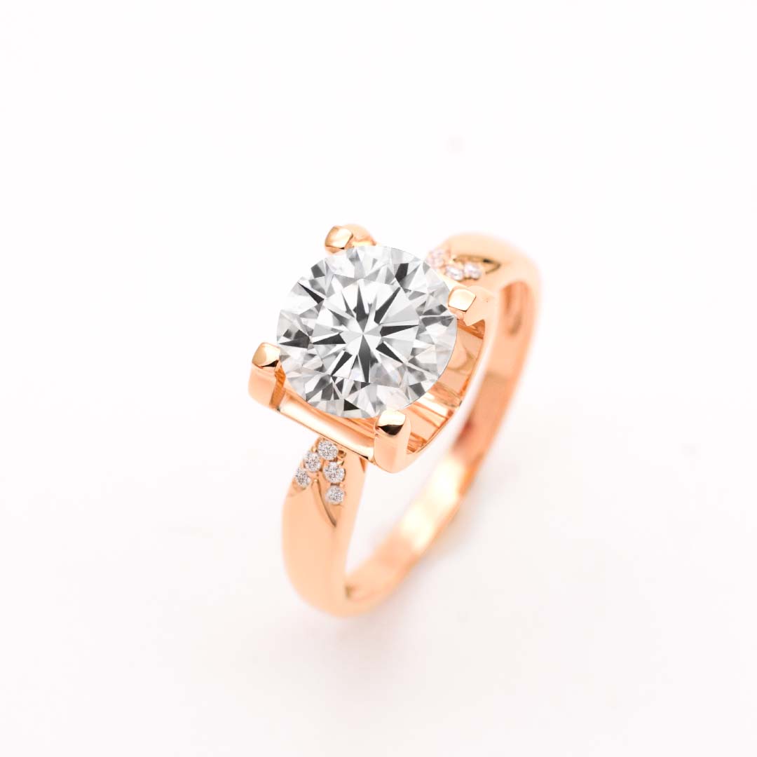 1.2 Carat Diamond Ring in Rose Gold Four Prongs | Custom Engagement Ring | Modern Gem Jewelry