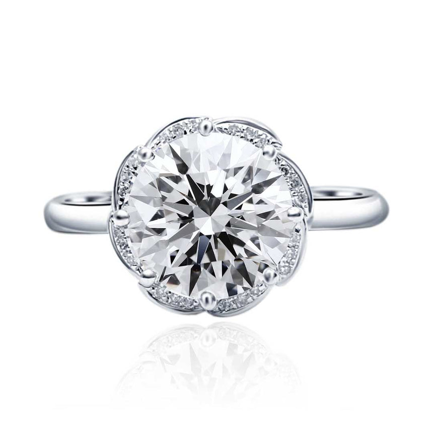 Eight Prong 4 ct. Moissanite Engagement Ring 