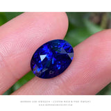 Natural Sapphire Gemstone | Oval Cut Royal Blue Heirloom | 9.05 carat GUILD Certified Unheated | Custom Jewelry| Modern Gem Jewelry