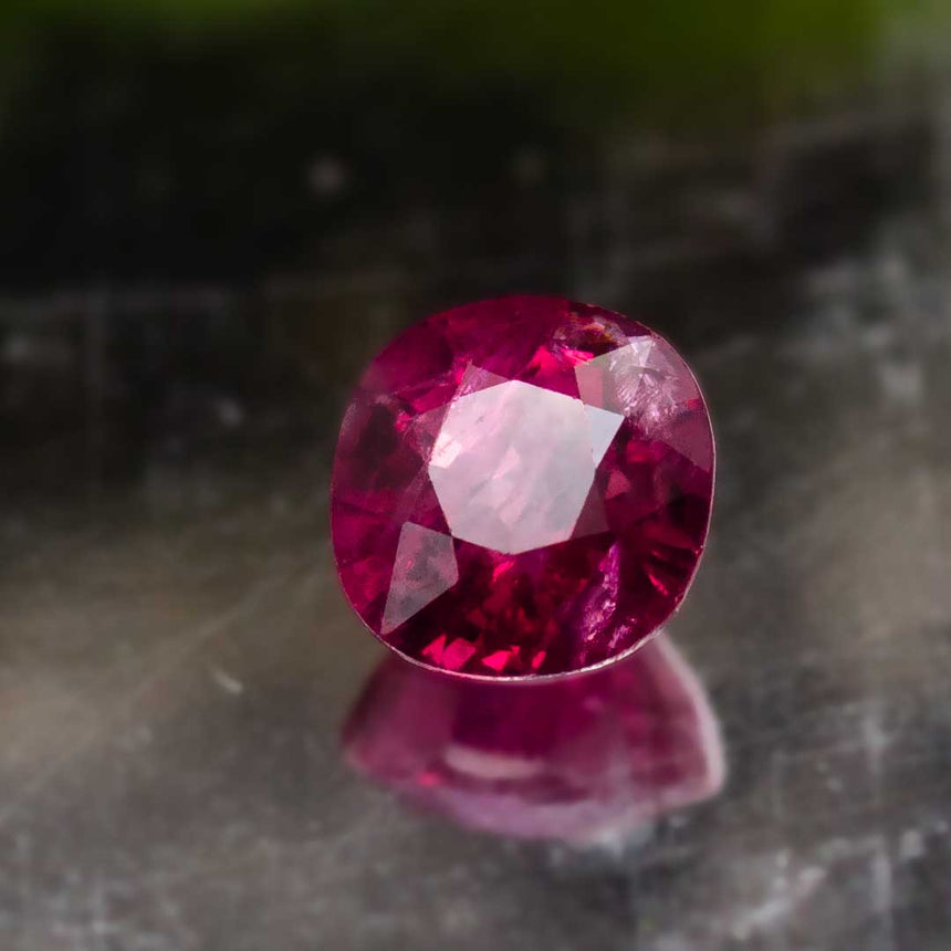 Natural Ruby Gemstone | Red Cushion Cut | Heated 1.81 Carats | Custom Jewelry | Modern Gem Jewelry