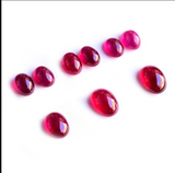 Loose Ruby Gemstone | Cabochon Pigeon Blood Red |  Treated | Custom Jewelry | Modern Gem Jewelry