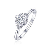 Three Stone Oval Engagement Ring Illusion Set | Custom Rings | Modern Gem Jewelry