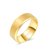 8mm Mens Wedding Band in Yellow Gold | Custom Men Rings | Modern Gem Jewelry | Saratti