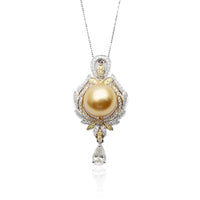 Dainty Pearl Necklace In 18K White Gold