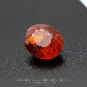 Spessatite Natural Garnet Gemstone Oval Orange - Modern Gem Jewelry