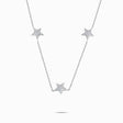 Diamonds Stars White Gold Necklace For Women | Saratti