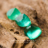 Deep Green Emerald Gemstones in Sugarloaf Cuts | Modern Gem Jewelry