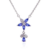 Tanzanite Necklace and Diamonds 18K White Gold |  Saratti