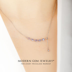 Tanzanite Necklace on Woman | Modern Gem Jewelry
