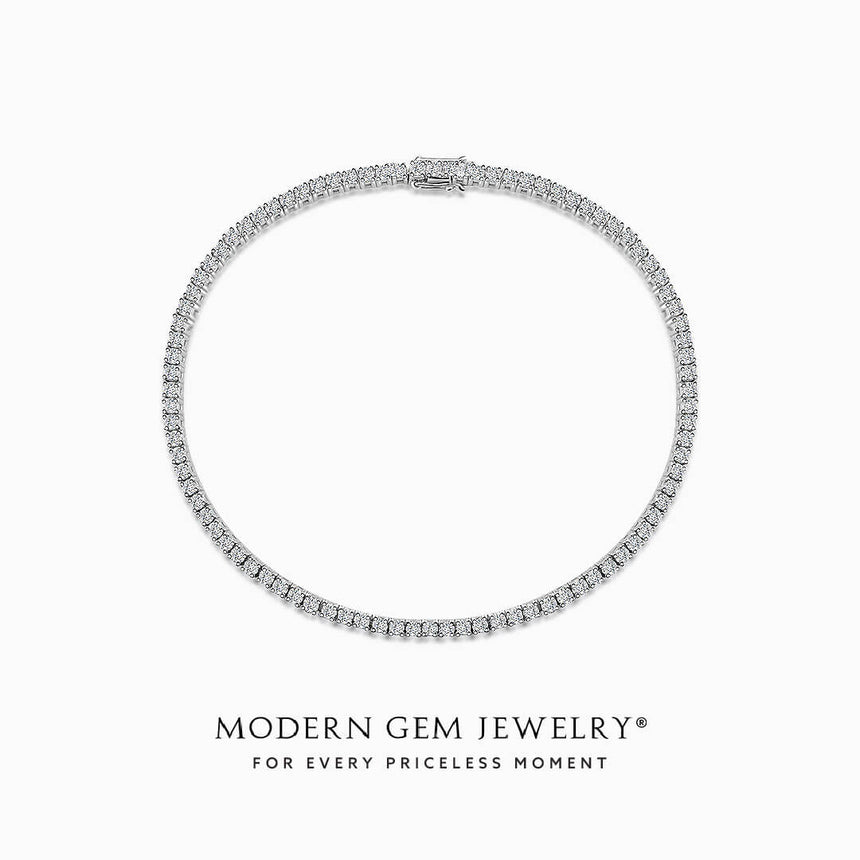 Premium Moissanite Tennis Bracelet Inspired Tiffany | Modern Gem Jewelry