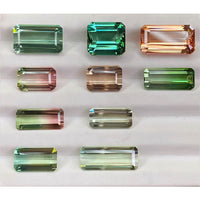 3 -9 carats Bi Color Natural Tourmaline Gemstones