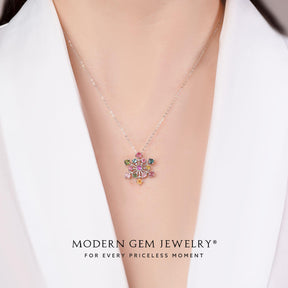 Tourmaline Necklace in White Gold | Modern Gem Jewelry