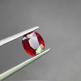 Ruby Gemstone | Oval Cut Pigeon Blood Red  |  Unheated 1.24 carats | Custom Jewelry | Modern Gem Jewelry