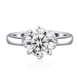 Vintage Inspired Moissanite Ring in White Gold | Modern Gem Jewelry | Saratti