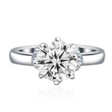 Vintage Inspired Moissanite Ring in White Gold | Modern Gem Jewelry | Saratti