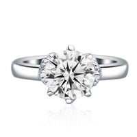 Blair • Vintage Inspired Moissanite Ring in White Gold