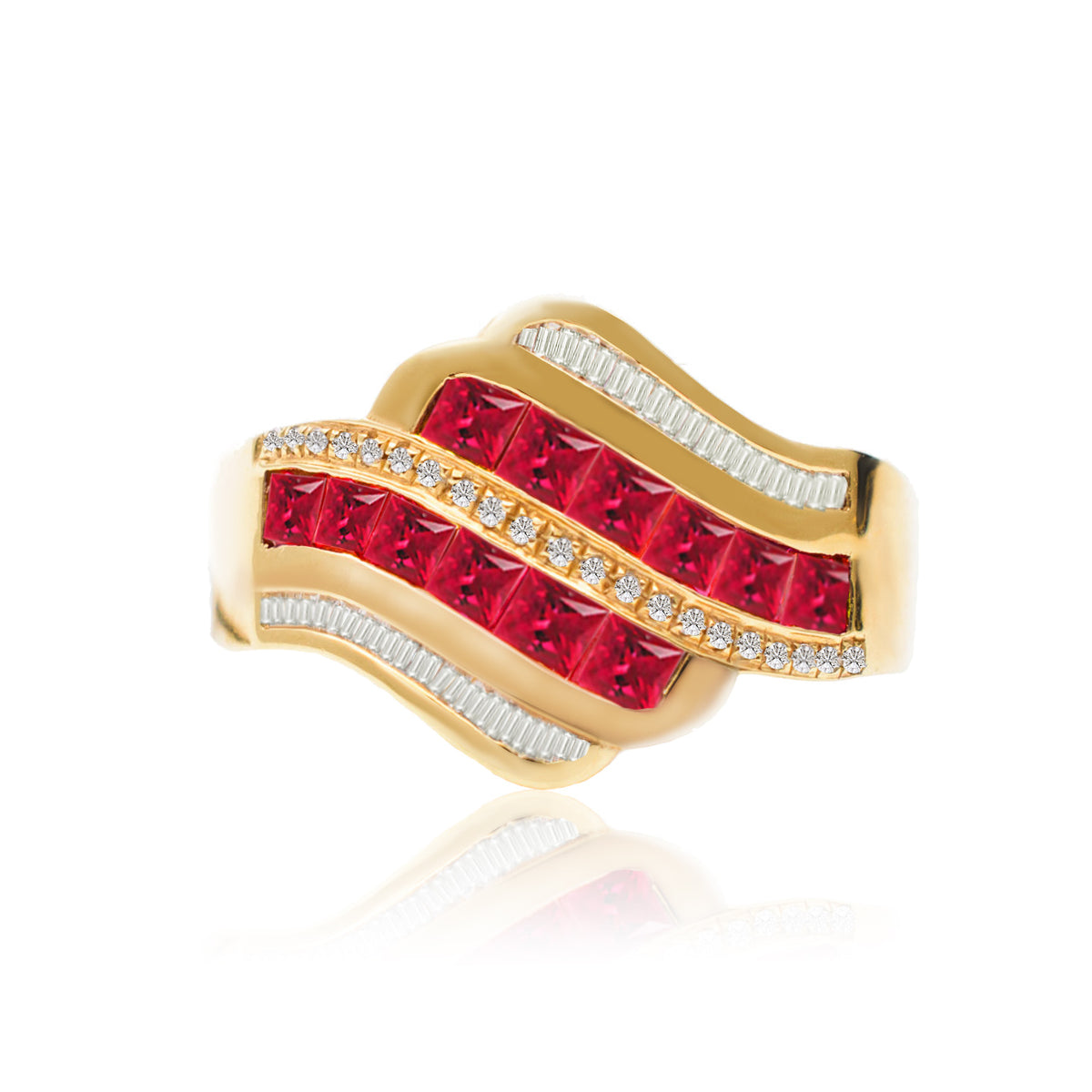 Vintage Ruby Rings in 18K Yellow Gold | Modern Gem Jewelry | Saratti 