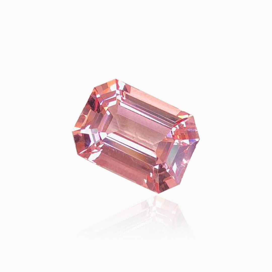 7.71 carats Pink Morganite Stone in Rectangular Shape