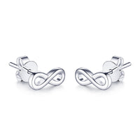 Infinity Earrings in 18K White Gold Studs