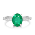 2 carat Emerald Ring in 18K White Gold  | Modern Gem Jewelry | Saratti 