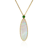 Opal Necklace Gold & Tsavorite Pendant | Saratti