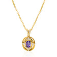 Gold and Sapphire Necklace Bezel-Set & Diamonds | Saratti