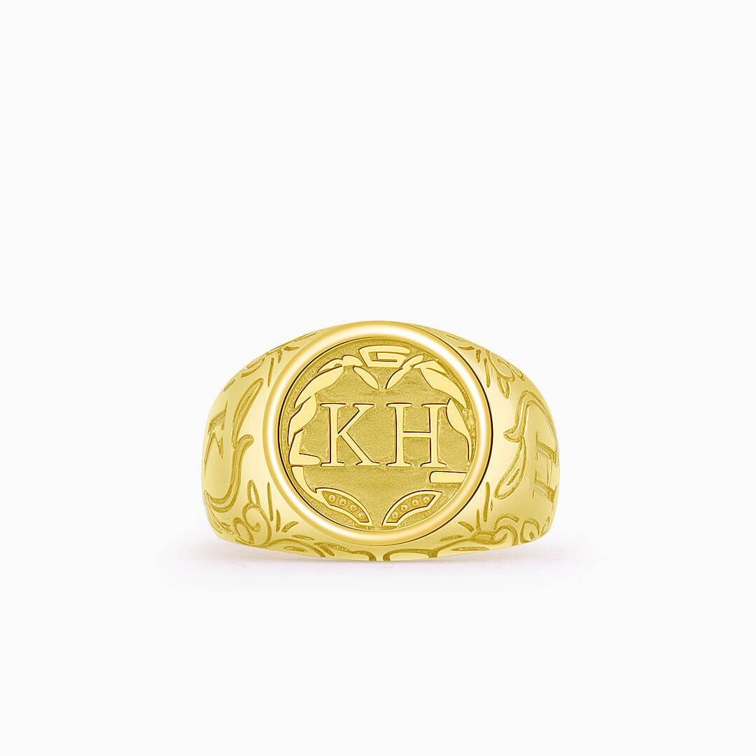 Men initial ring shop