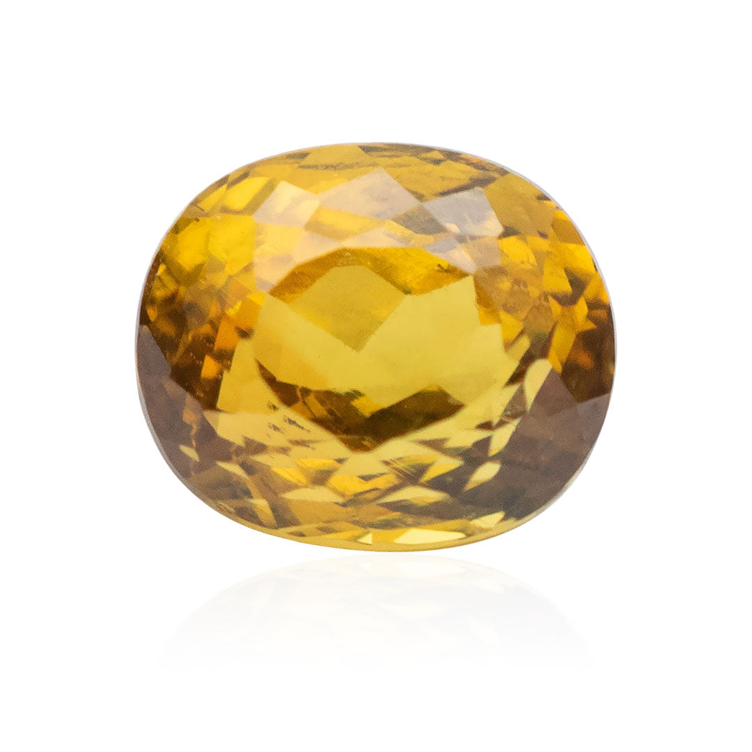 Yellow Oval Mali Garnet Gemstone - Modern Gem Jewelry