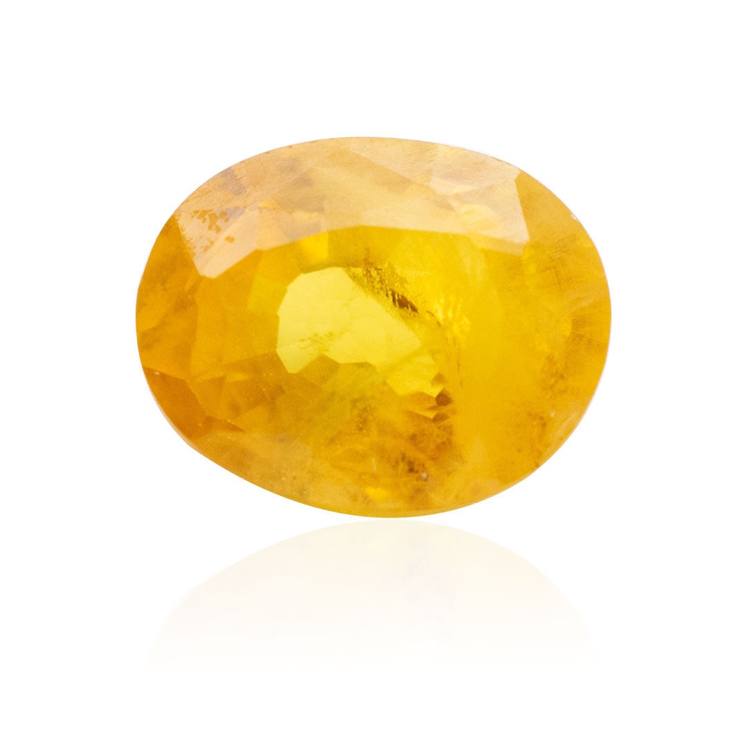 Natural Sapphire Gemstone | Oval Cut Fancy Yellow | 1.505 Carats Heated | Custom Jewelry| Modern Gem Jewelry