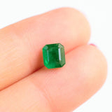 Emerald Gemstone | Emerald Cut Zambian Green | 1.21 Carats Minor-Oil | Custom Jewelry | Modern Gem Jewelry