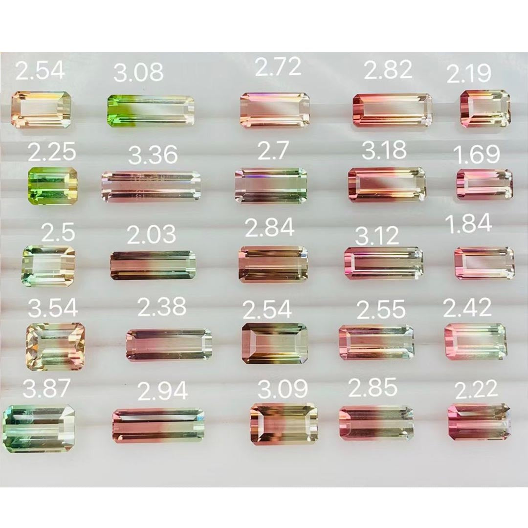 Bi-color Tourmaline Gemstone - Modern Gem Jewelry