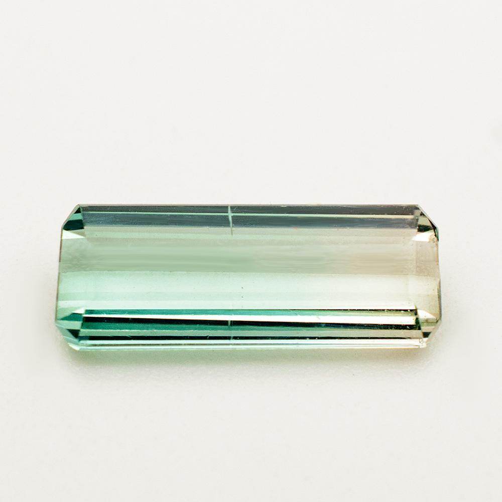 1.68 Carats Green Tourmaline Gemstone Emerald Cut | 12.6mm x 5mm - Modern Gem Jewelry 
