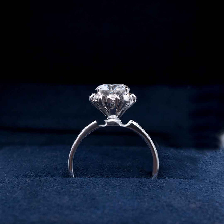 Vintage Moissanite Engagement Ring 