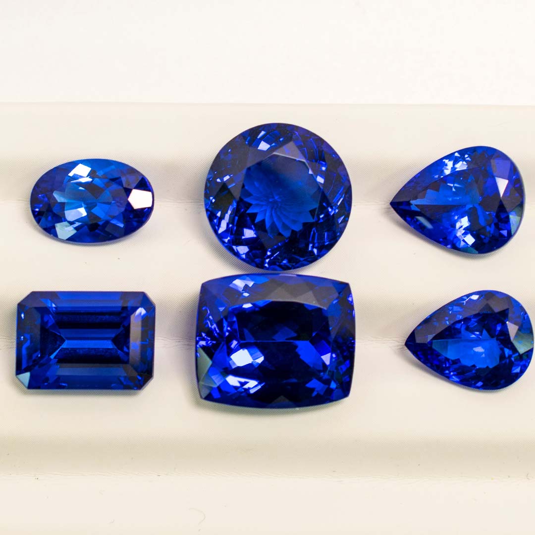 TANZANITE - Almost 3 Carats of Absolutely Stunning Light Blue Natural Tanzanite - A Gorgeous 6 Piece outlets Set in a Rare Round Cut...