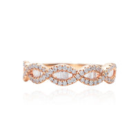 Rose Gold Eternity Band with Baguette Diamonds